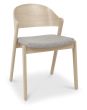 Vega Scandi Oak Ply Back Chair - Grey Fabric (Pair)by Bentley Designs | Style Our Home