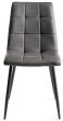 Dansk Scandi Oak 4 Seater Dining Table & 4 Mondrian Dark Grey Faux Leather Chairs with Sand Black Powder Coated Legs - Style Our Home