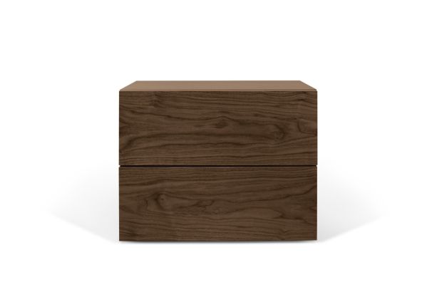 Aurora Walnut (Veneer) Night Table 2 Drawers | Style Our Home
