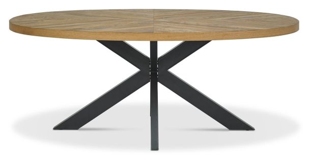 Ellipse Rustic Oak 6 Seater Dining Table by Bentley Designs | Style Our Home
