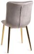 Rothko Upholstered Grey Velvet Chair with Matt Gold Plated Legs (Pair) - Style Our Home