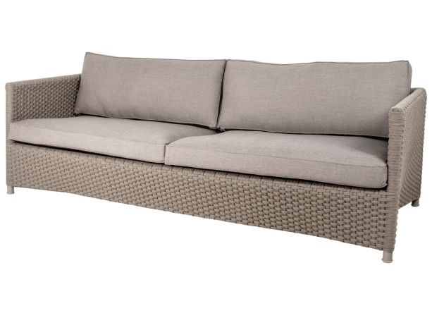 Diamond Taupe Soft Rope 3-Seater Sofa by Cane-line | Style Our Home