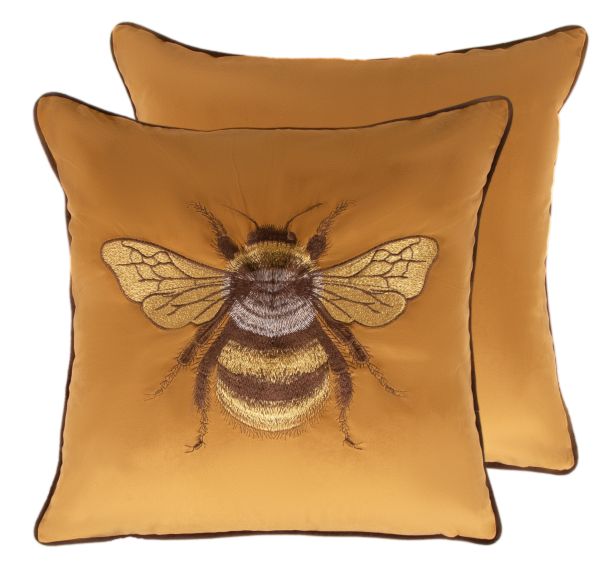 Embroidered Bee On Velvet by Malini | Style Our Home