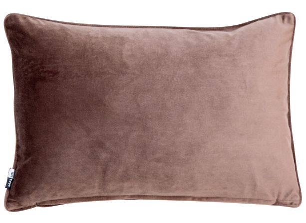 Matt Poly Velvet With Piping Truffle by Malini | Style Our Home