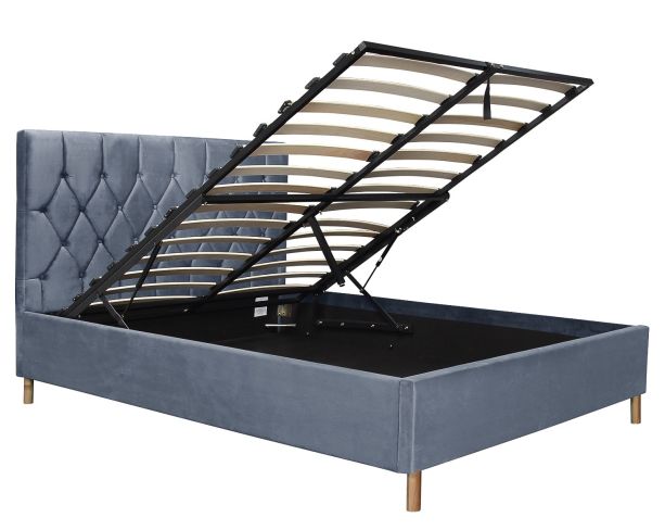 Loxley Grey 4' Small Double Ottoman Bed