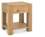 Turin Light Oak Lamp Table with Drawer - Style our Home