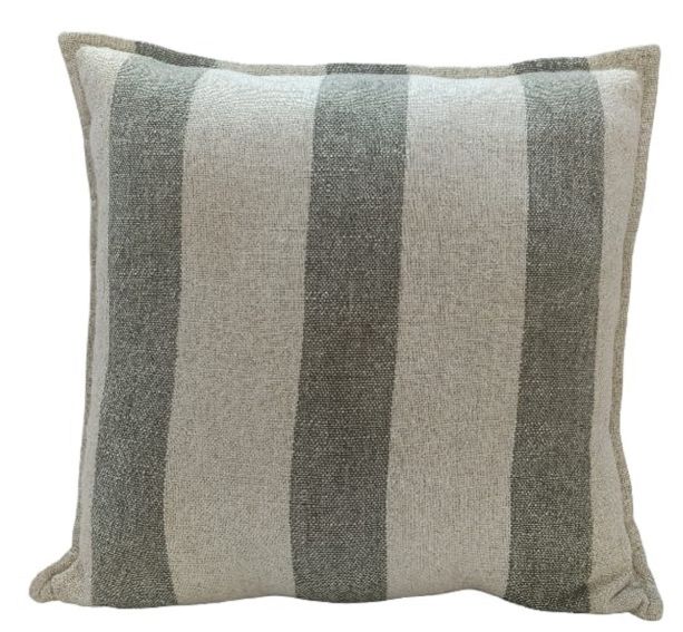 Viscose Linen Stripe Green by Malini | Style Our Home