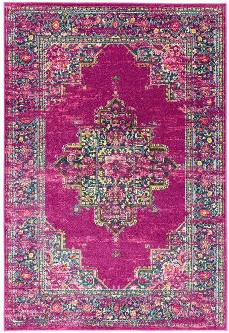 Colt Medallion Fuchsia Rug by Asiatic London | Style Our Home