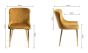 Upholstered Mustard Velvet Diamond Chair with Gold Frame (Pair)