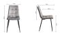 Upholstered Grey Velvet Chair with Black Frame (Pair)