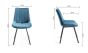 Fontana - Blue Velvet Fabric Chairs with Grey Hand Brushing on Black Powder Coated Legs (Pair) from Style Our Home