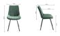 Fontana - Green Velvet Fabric Chairs with Grey Hand Brushing on Black Powder Coated Legs (Pair) from Style Our Home