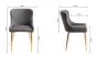 Francesca White Marble Effect Tempered Glass 4 Seater Dining Table & 4 Cezanne Dark Grey Faux Leather Chairs with Matt Gold Plated Legs - Style Our Home