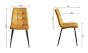 Dansk Scandi Oak 6-8 Seater Dining Table & 6 Mondrian Mustard Velvet Fabric Chairs with Sand Black Powder Coated Legs - Style Our Home