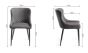 Ellipse Rustic Oak 4 Seater Table & 4 Cezanne Dark Grey Faux Leather Chairs - Black Legs by Bentley Designs | Style Our Home