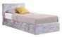 Berlin Steel Velvet Single Ottoman Bed