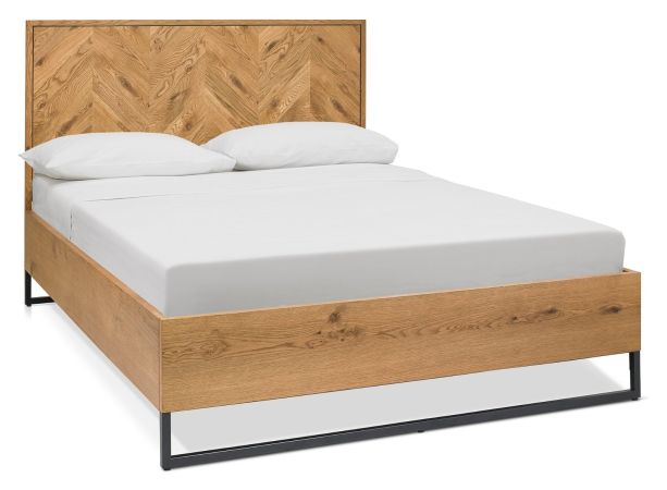 Riva Rustic Oak Panel 4'6 Double Bedstead | Style Our Home