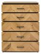 Riva Rustic Oak 5 Drawer Tall Chest | Style Our Home