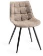 Tivoli Weathered Oak 4-6 Seater Table & 4 Seurat Tan Faux Suede Fabric Chairs by Bentley Designs | Style Our Home