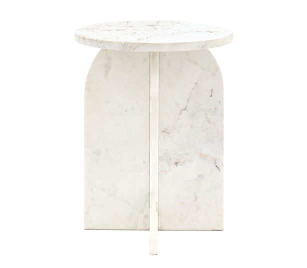 Nerano White Marble Side Table by Gallery Living | Style Our Home