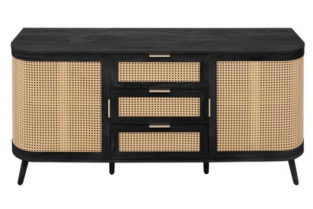 Noah 2 Door 3 Drawer Sideboard Black by Birlea | Style Our Home