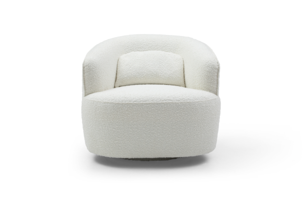 Grace Swivel Chair - Polar Bouclé by Tommy Franks | Style Our Home