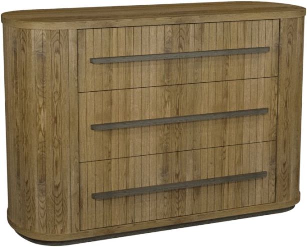 Vega Knotty Oak & Weathered Oak 3 Drawer Chest by Bentley Designs | Style Our Home