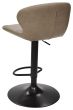 Rosso - Stone Vintage Faux Leather Gas Lift Swivel Barstool with Black Base (Single)