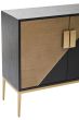 Davrixa Black and Gold Two Door Sideboard