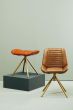 Bufvora Tan Leather Footstool