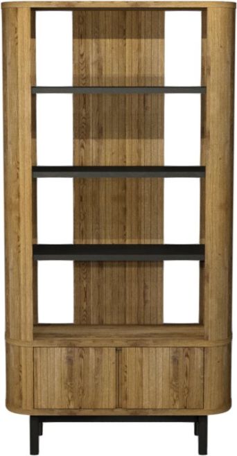 Vega Rustic Oak & Peppercorn Display Unit by Bentley Designs | Style Our Home