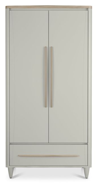 Larsen Scandi Oak & Soft Grey Double Wardrobeby Bentle by Designs | Style Our Home