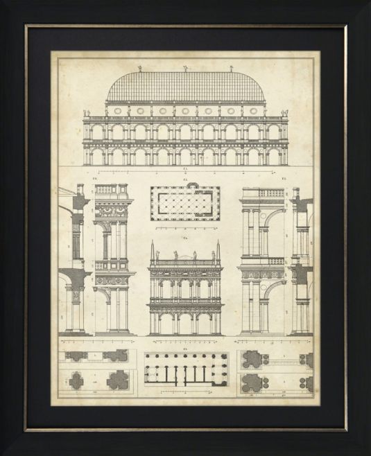 Vintage Architect Plans IV by Camelot Pictures | Style Our Home 