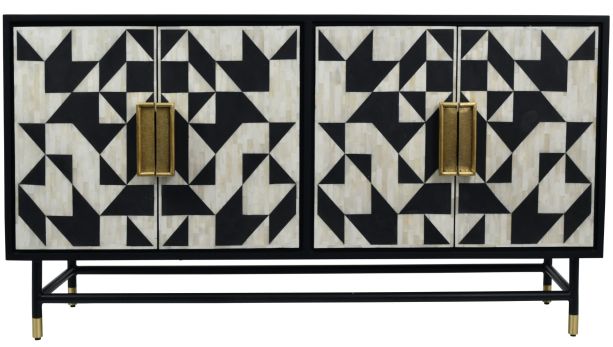 Wolseley Bone Inlay Four Door Buffet Cabinet by Libra | Style Our Home