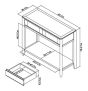 Bergen Oak Console Table 