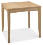 Bergen Oak 2-4 Seater Table & 2 Low Slat Back Chairs in Black Gold Fabric by Bentley Designs | Style Our Home