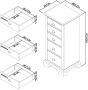 Hampstead White 5 Drawer Tall Chest - Style Our Home