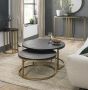 Marina Brass Coffee Nest Of Tables - Style Our Home 