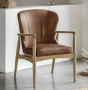 Armona Vintage Brown Leather Armchair by Gallery Living | Style Our Home