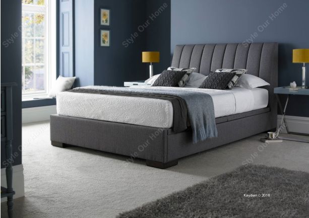 Kaydian Lanchester Upholstered Ottoman King Bed - Grey