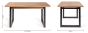 Indus Rustic Oak 4-6 Seater Table & 4 Cezanne Dark Grey Faux Leather Chairs - Black Legs by Bentley Designs | Style Our Home