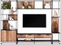 Cosmo 2 Doors Open Racks TV Wall Element Bookcase