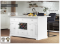 White Kitchen Island With White Marble Worktop By Baumhaus Furniture | Style Our Home