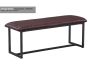 Antiqued Brown Leather Dining Bench | Style Our Home