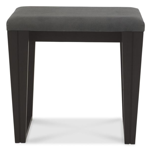 Tivoli Peppercorn Stool - Dark Grey Fabric by Bentley Designs | Style Our Home
