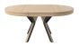 Rondo Extendable Round Dining Table with Black Legs - Structured Oak