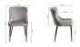 Upholstered Grey Velvet Diamond Chair with Black Frame (Pair)