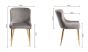 Upholstered Grey Velvet Diamond Chair with Gold Frame (Pair)