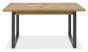 Indus Rustic Oak 4-6 Seater Table & 4 Cezanne Dark Grey Faux Leather Chairs - Black Legs by Bentley Designs | Style Our Home