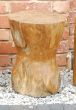 Round Bobbin Stool / Side Table Natural wax by Monologue | Style Our Home